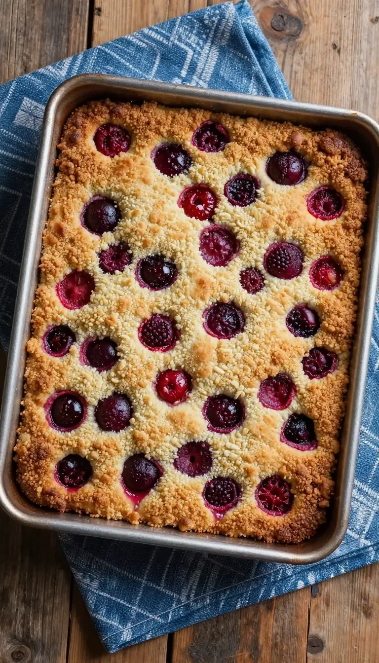 Zwetschgenkuchen mit Quark-Öl-Teig auf einem Blech, frisch gebacken und saftig.