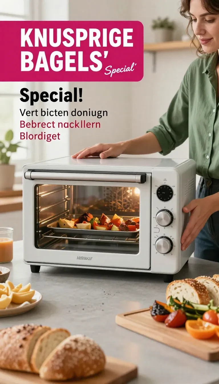 Ninja Foodi Flip Oven mit frisch gebackenen Brötchen auf der Arbeitsplatte