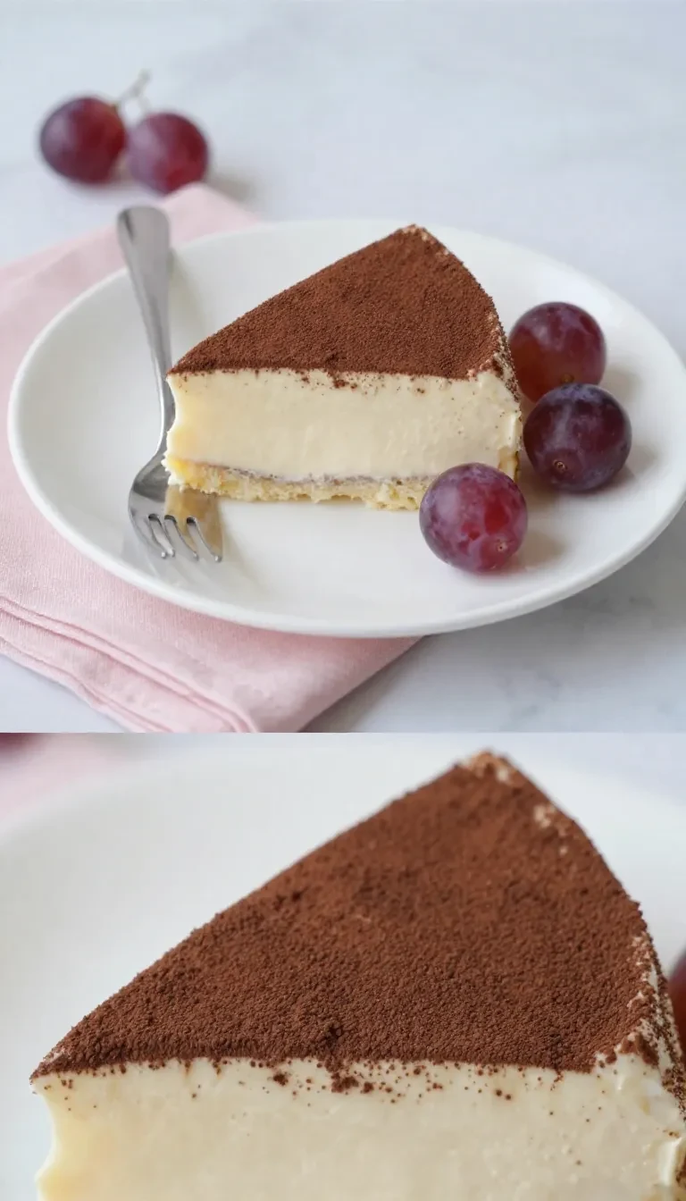 Ein Stück Zwetschgen-Schmand-Kuchen auf einem Teller, mit sichtbaren Zwetschgen und cremiger Schmandfüllung.