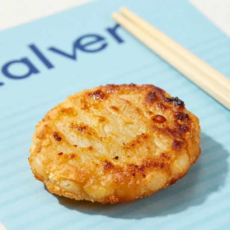 Goldbraun gebratene Kürbis-Kartoffel-Puffer auf einem Teller mit einem Klecks Kräuterquark.