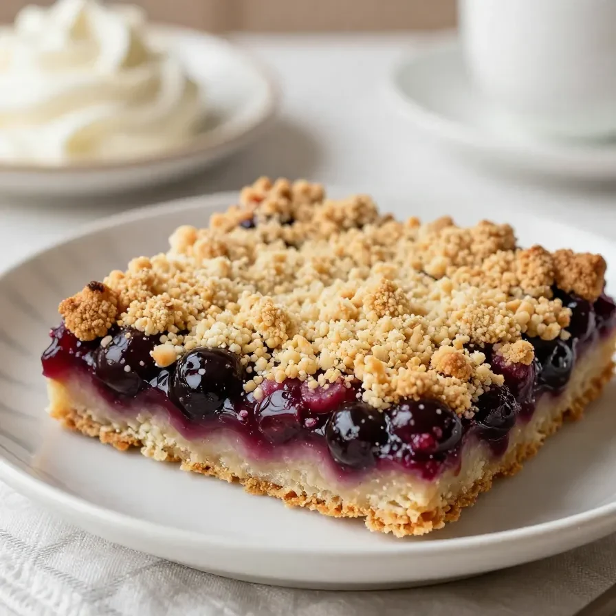 Ein Stück Omas Streusel-Zwetschgenkuchen mit Mürbteig auf einem Teller, mit goldbraunen Streuseln und saftigen Zwetschgen.