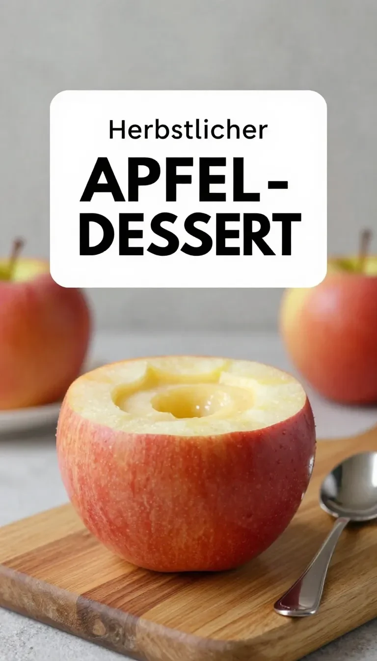Ein herbstliches Apfel-Dessert in einem Glas mit Apfelstücken, Zimt und knusprigen Streuseln.