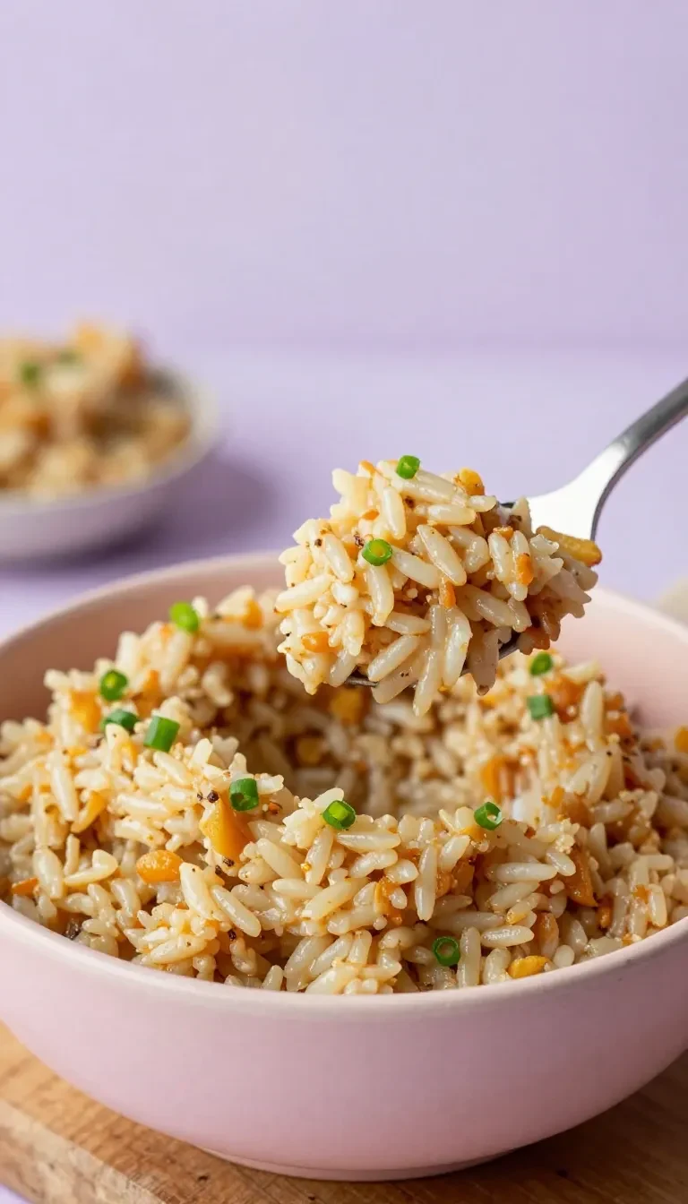 Cremiges Low Carb Kürbis Risotto in einer Schüssel mit gerösteten Kürbisstücken und frischen Kräutern.